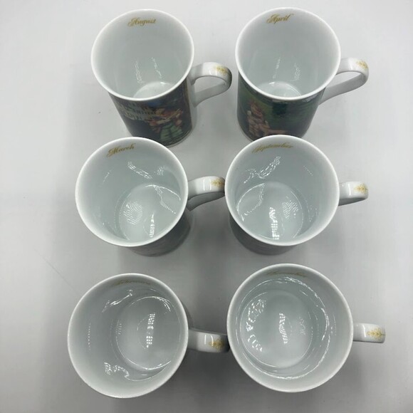 Vintage M. I. Hummel Danbury Mint Lot of 6 Porcelain Mugs Goebel Birth Months - Picture 7 of 9